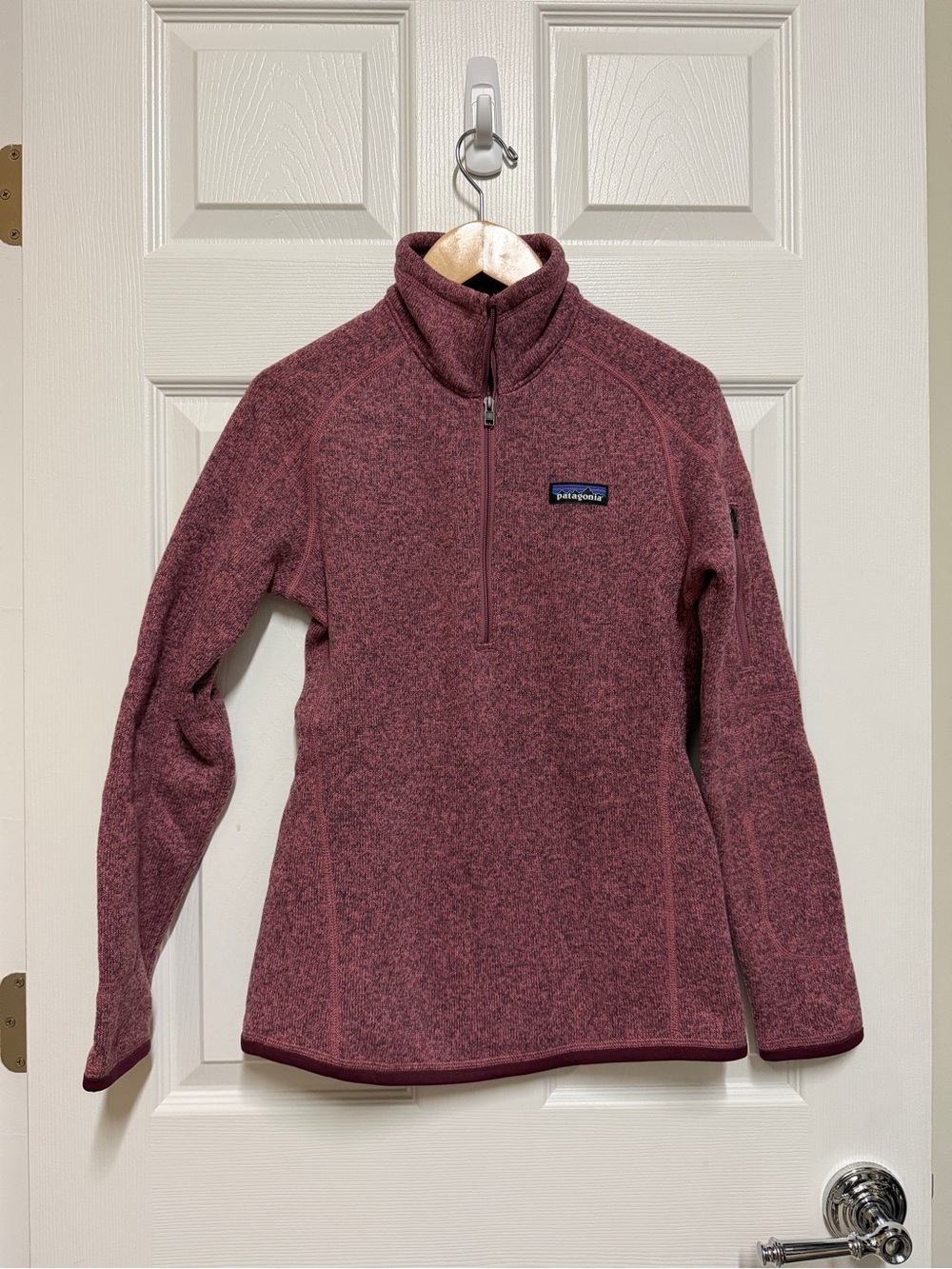 Patagonia Women's Teddy Half-Zip Jacket in Heathered Plum